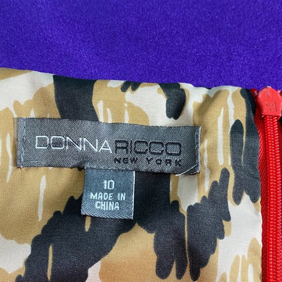 📌 Donna Ricco Timeless Red Cotton Blend  Dress - Picture 11 of 13